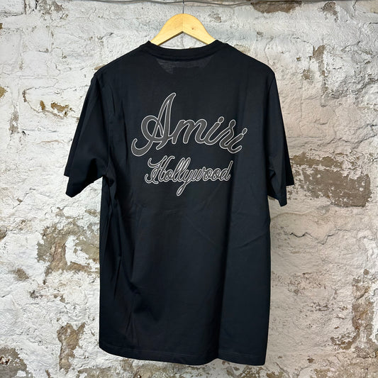 Amiri Hollywood Spellout T-shirt Black Sz M