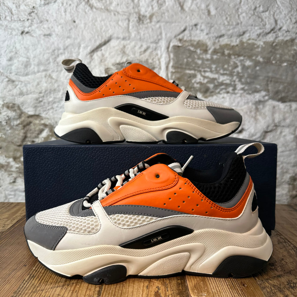 Dior B22 Orange White Black Sneaker Sz 8 (41)