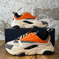 Dior B22 Orange White Black Sneaker Sz 8 (41)