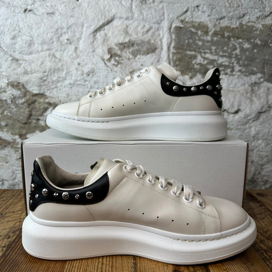 Alexander McQueen Black Studded Tab White Sneaker Sz 9 (42)