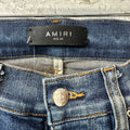 Amiri MX1 Red Paisley Dark Blue Denim Jeans Sz 29