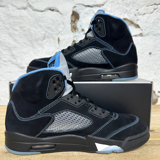 Air Jordan 5 Black University Blue Sz 10