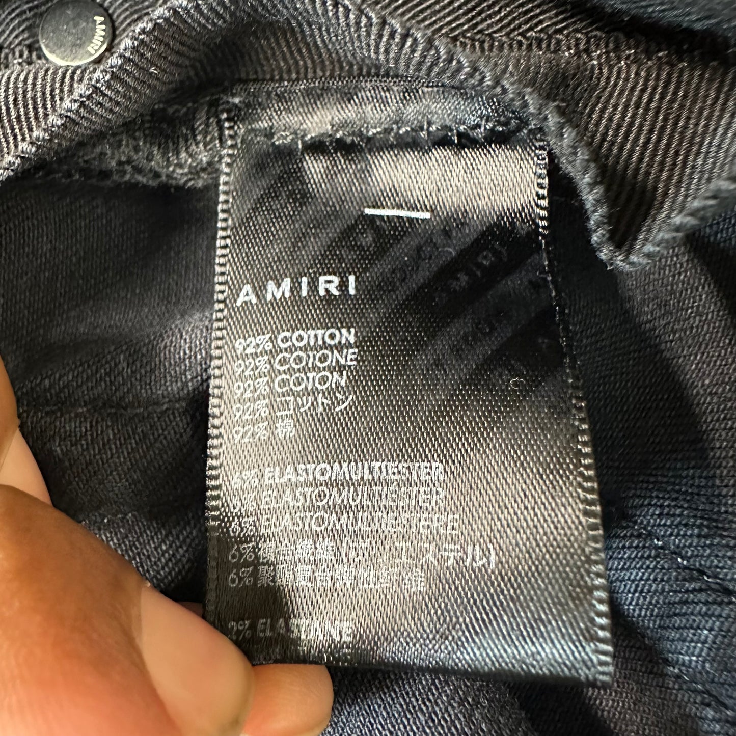 Amiri MX1 Red Tie Dye Thrasher Black Denim Jeans Sz 34