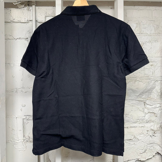 Burberry Eddie Pique Polo T-Shirt Black Sz S