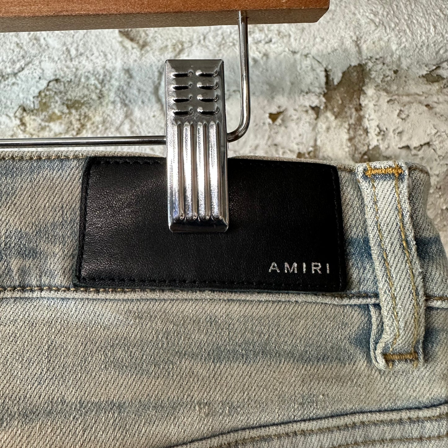 Amiri Domino Applique Blue Denim Jeans Sz 33