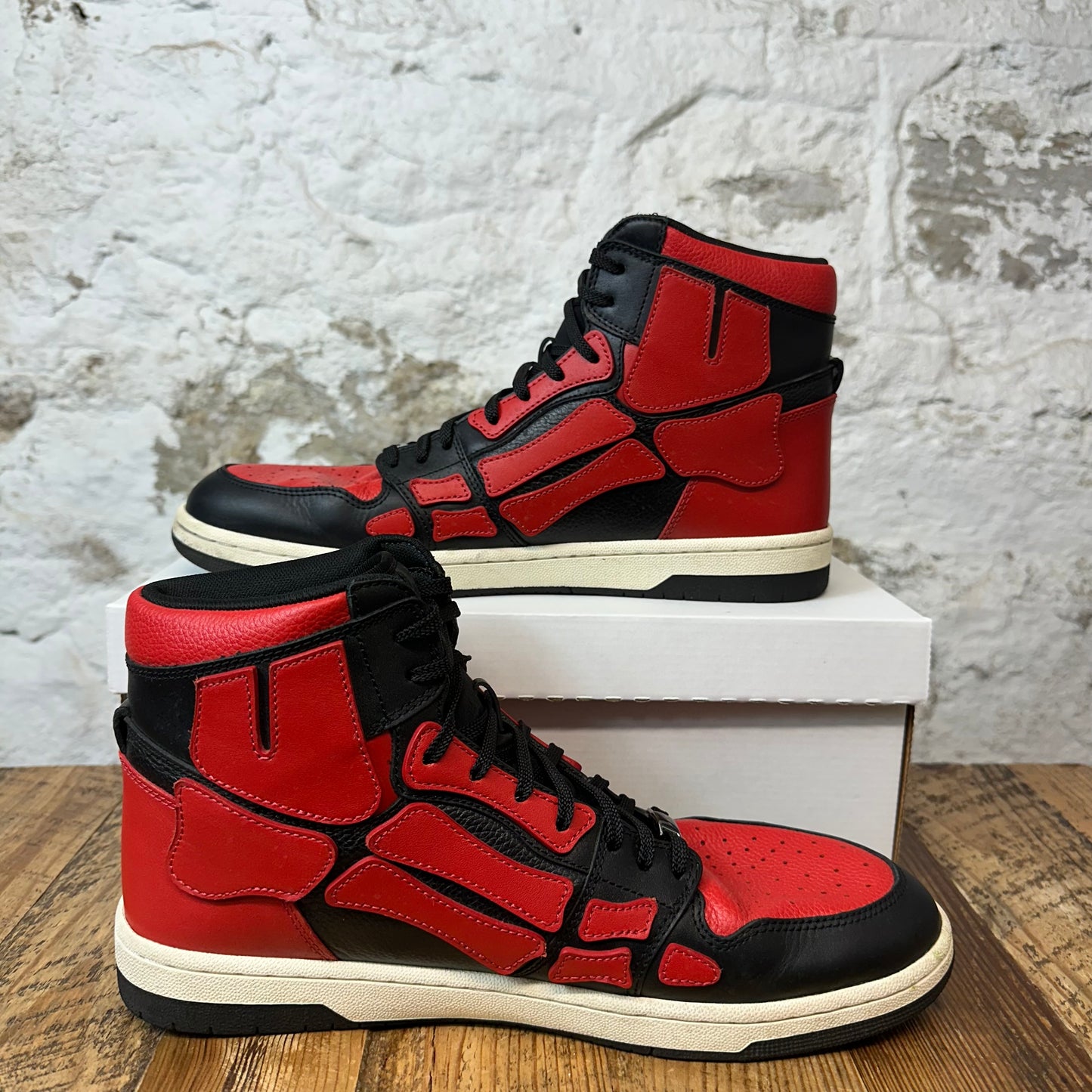 Amiri Red Skeleton Black High Sneaker Sz 13 (46) No Box