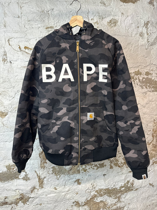 Bape Carhartt Black Camo Jacket Sz L