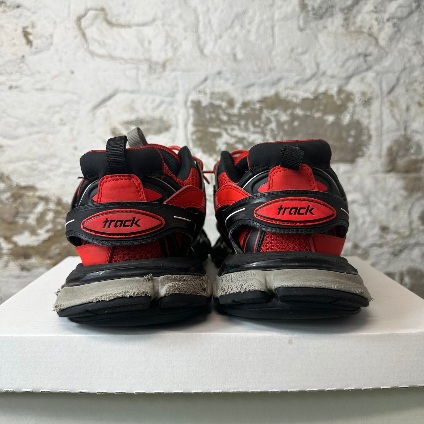 Balenciaga Track Runner Black Red Grey Sneaker Sz 9 (42)