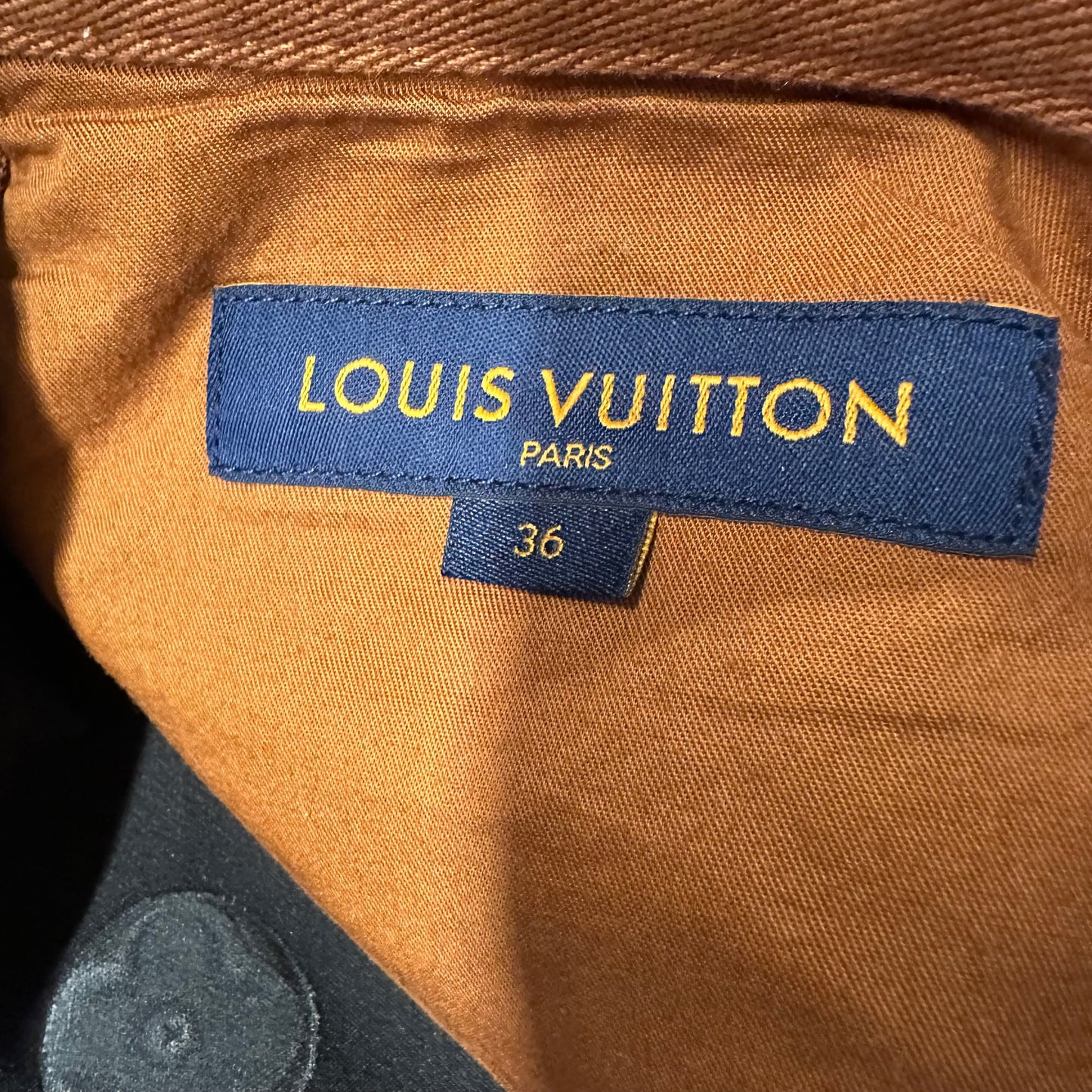 Louis Vuitton Brown Monogram Embossed Carpenter Pants Sz 36