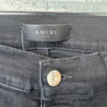 Amiri MX2 White Leather Black Denim Jeans Sz 28