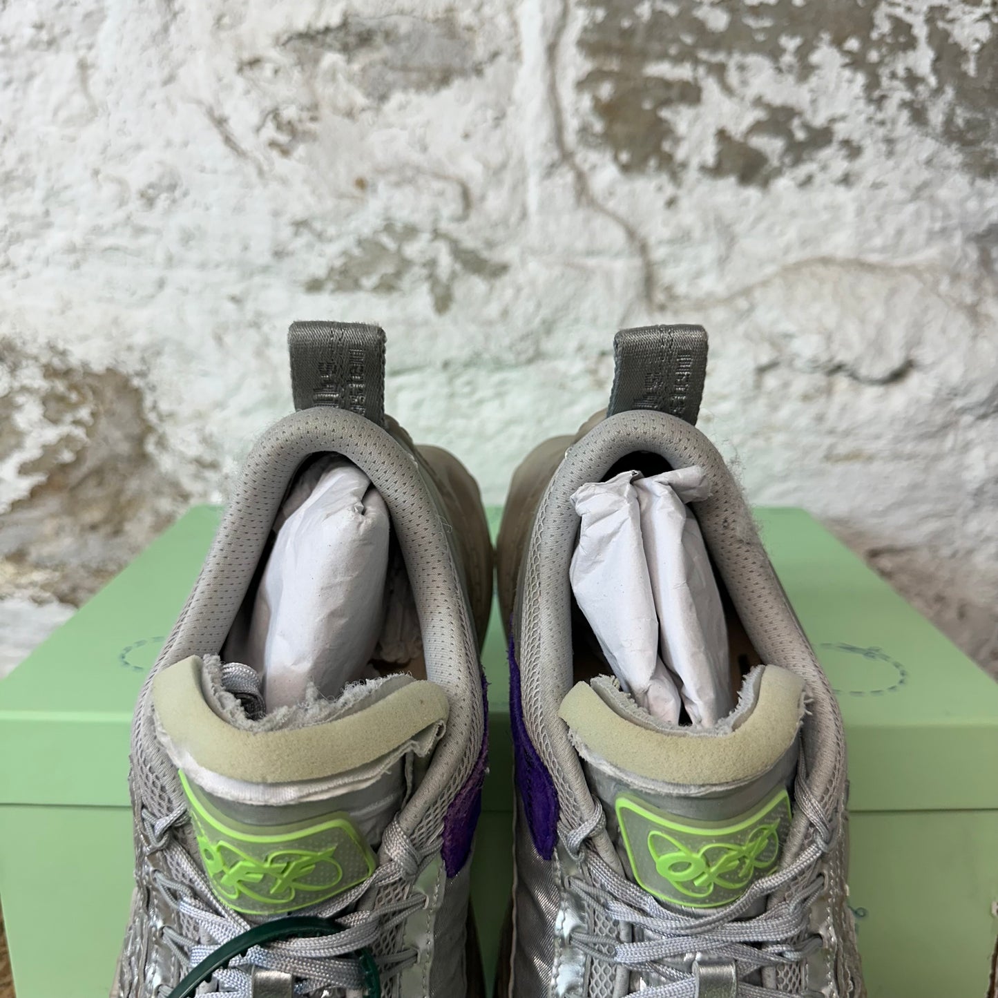 Off White ODSY 1000 Silver Beige Sneaker Sz 8 (41)