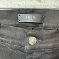 Amiri MX1 Brown Suede Black Denim Jeans Sz 32