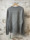 Off White Grey Squiggle Crewneck Sz XL