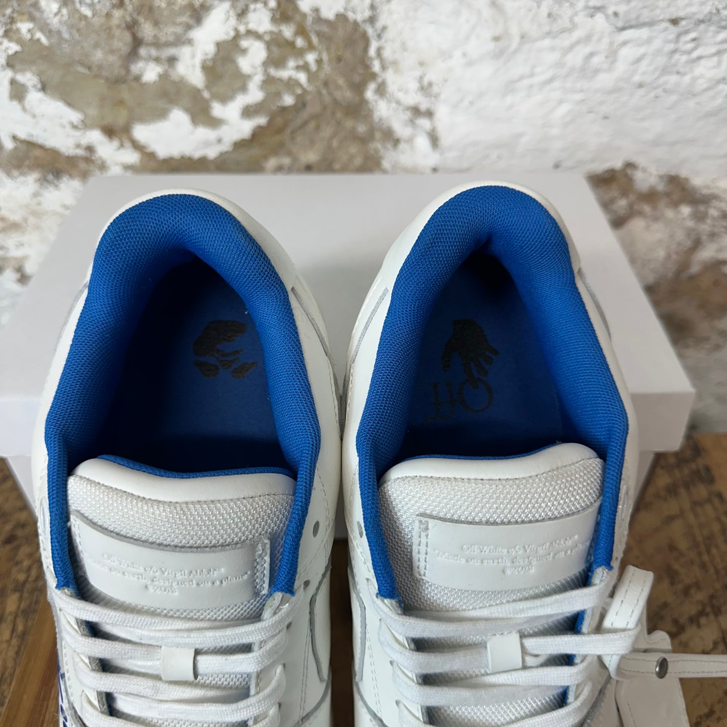 Off White Out of Office Walking Blue White Sneaker Sz 11 (44)