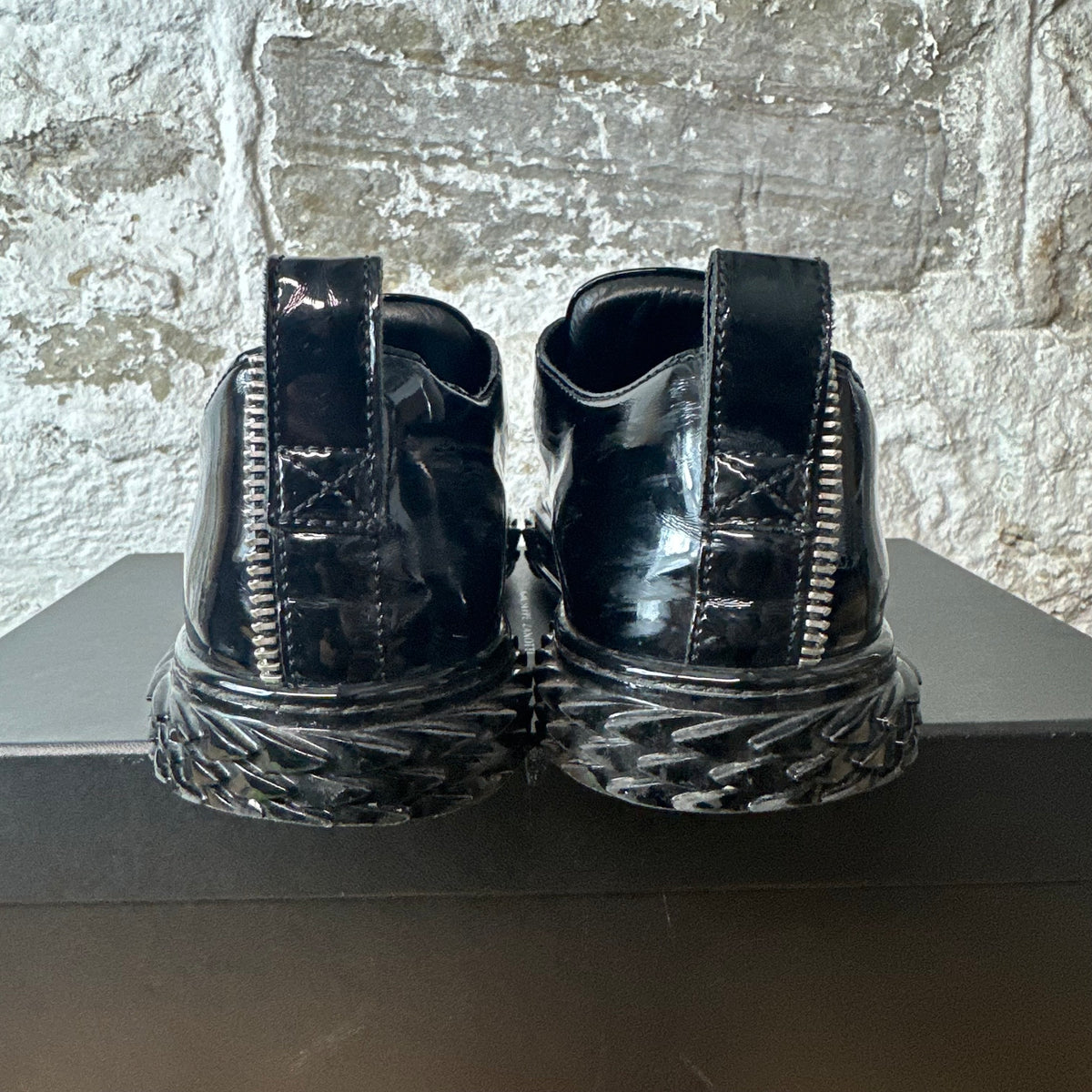 Giuseppe Zanotti Black Patent Blabber Sneaker Sz 10 (43)
