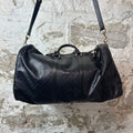 Gucci Diamante Black Leather Duffle Bag