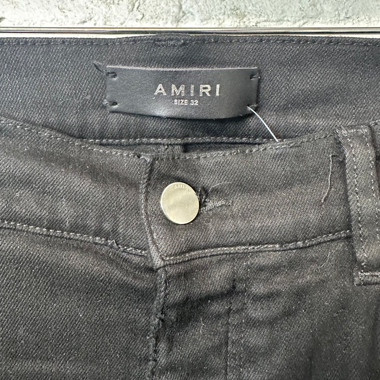 Amiri MX1 Green Paisley Black Denim Jeans Sz 32