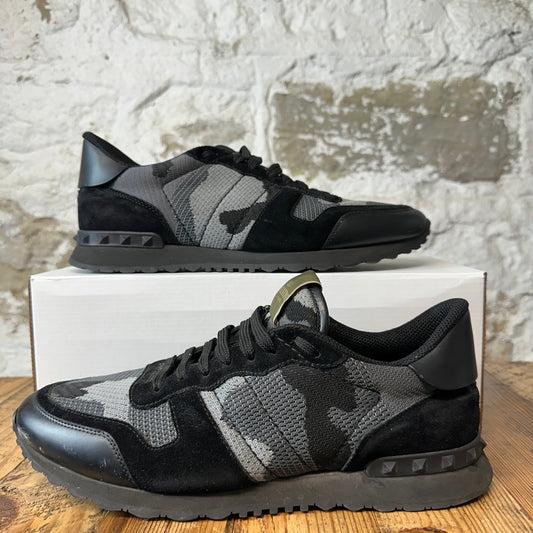 Valentino Black Camo Rock Runner Sneaker Sz 11 (44)