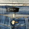 Amiri Plain Blue Honeycomb Denim Jeans Sz 31