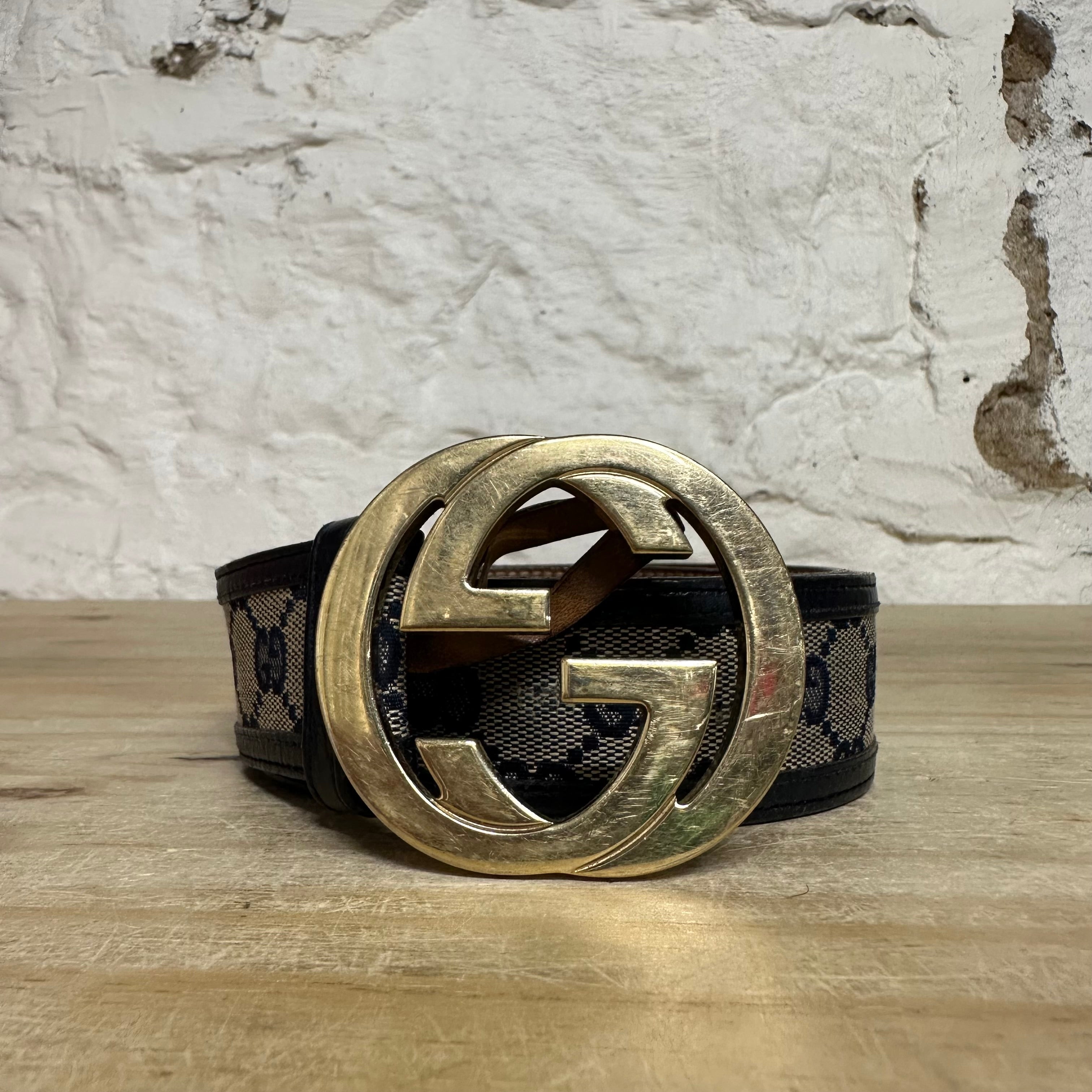 Gucci Tan Monogram Belt Sz 90/36