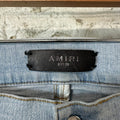 Amiri MX1 Orange Tie Dye Light Blue Denim Jeans Sz 32