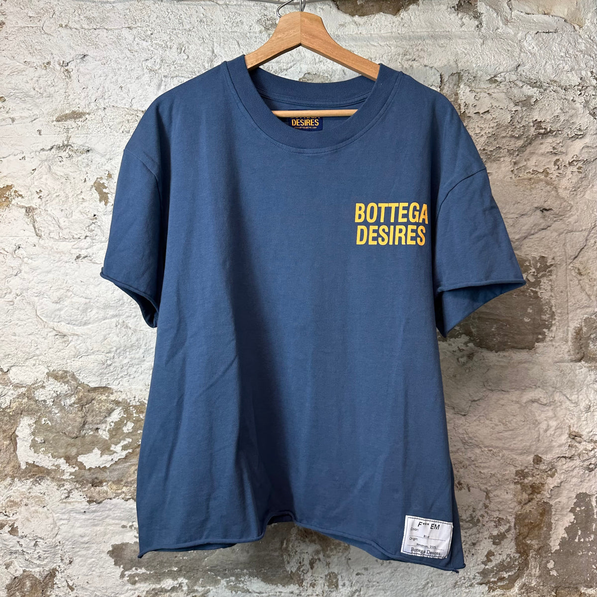 Bottega Desires F*** Em Blue T-Shirt Sz S
