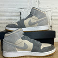 Air Jordan 1 Mid SE Coconut Milk Particle Grey Sz 7Y