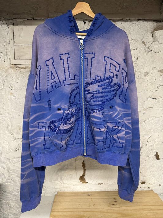 Vale Track Blue Zip Up Hoodie Sz 2XL