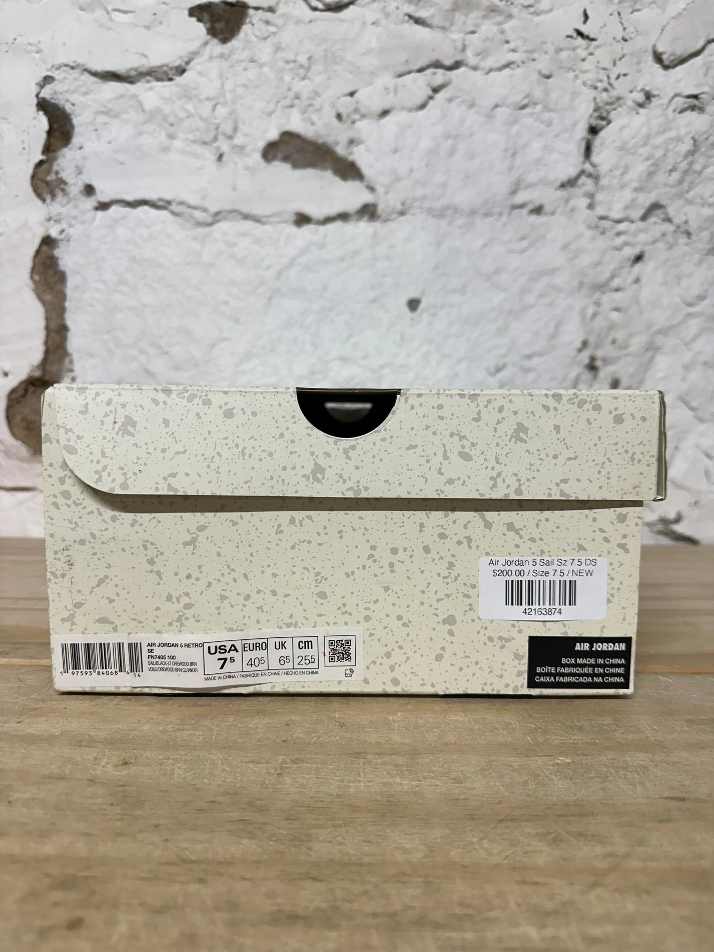 Air Jordan 5 Sail Sz 7.5 DS