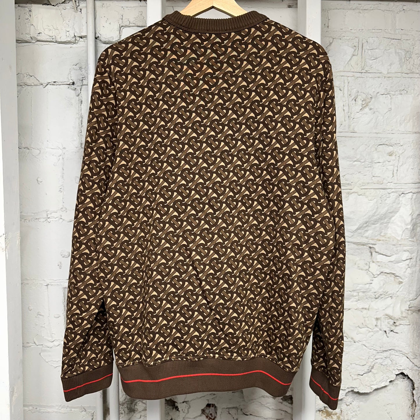 Burberry Monogram Stripe Crewneck Sz M