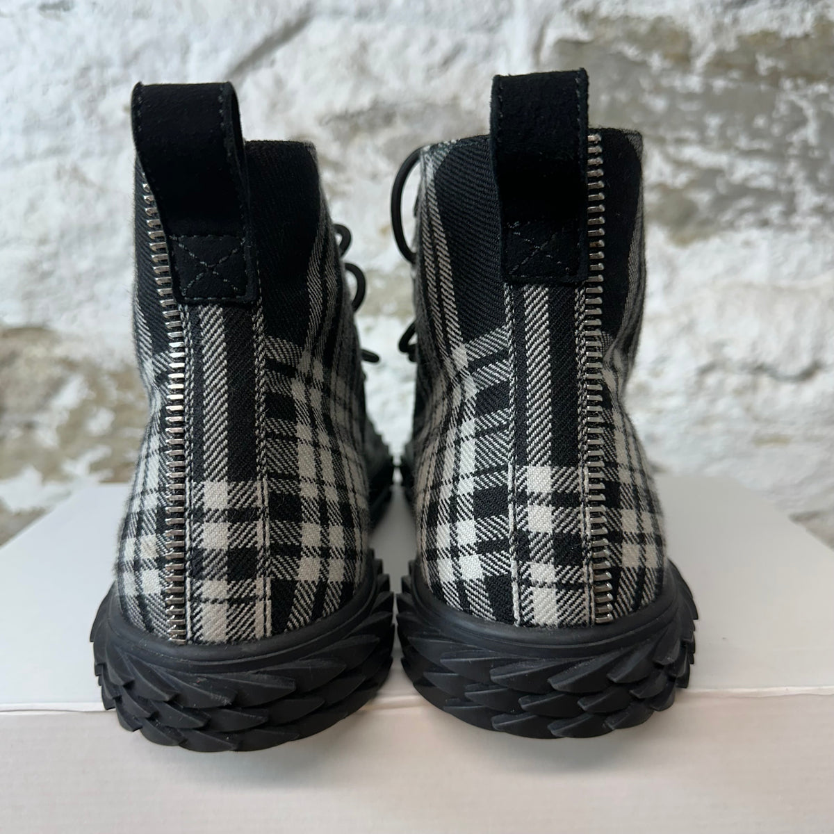 Giuseppe Zanotti Blabber Black Plaid Sneaker Sz 9.5 (42.5)