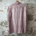 Dior Floral Print Pink Button Up Shirt Sz XL