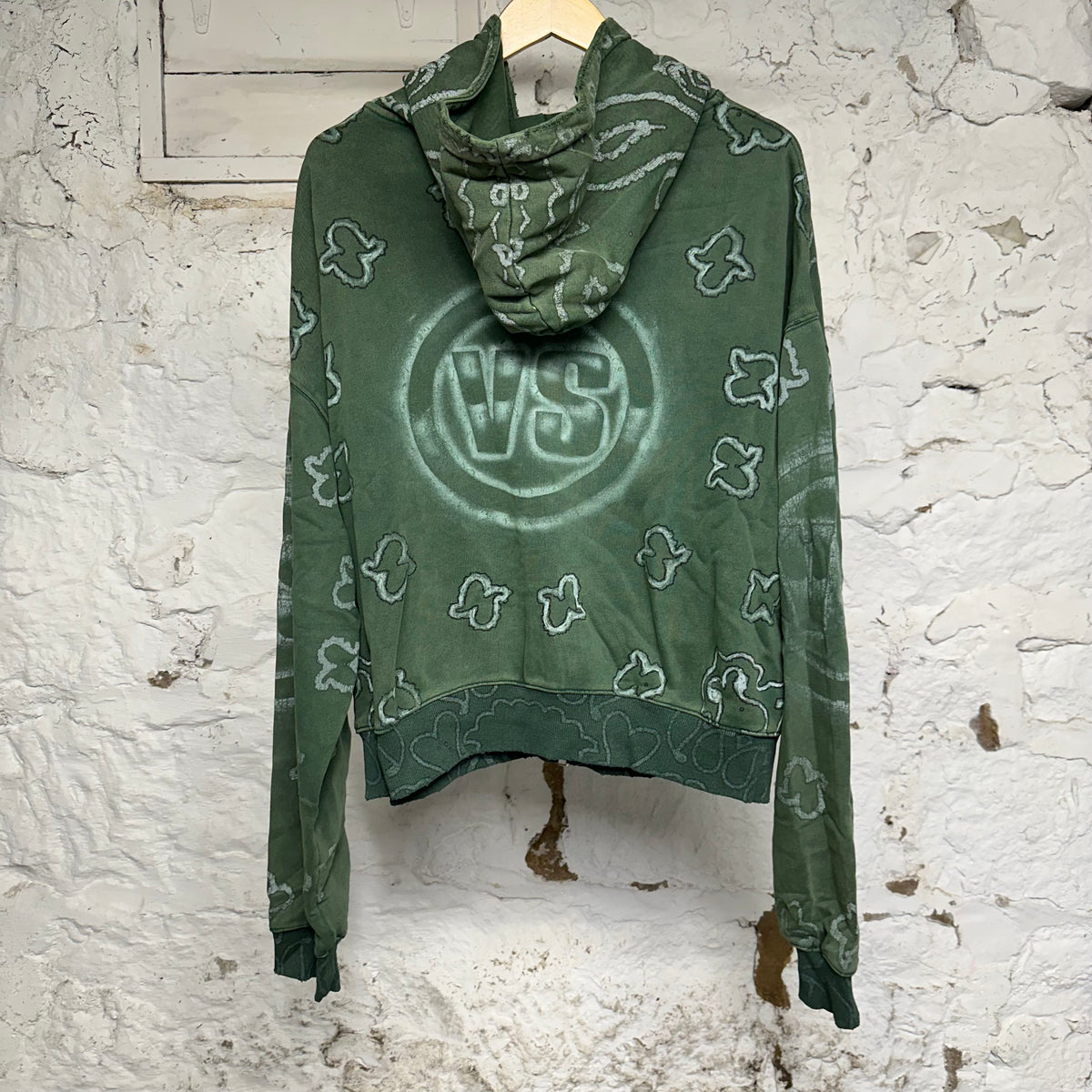 Vale Flag Green Zip-Up Hoodie Sz L