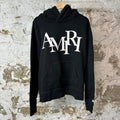 Amiri White Stagger Spell Black Hoodie Sz L