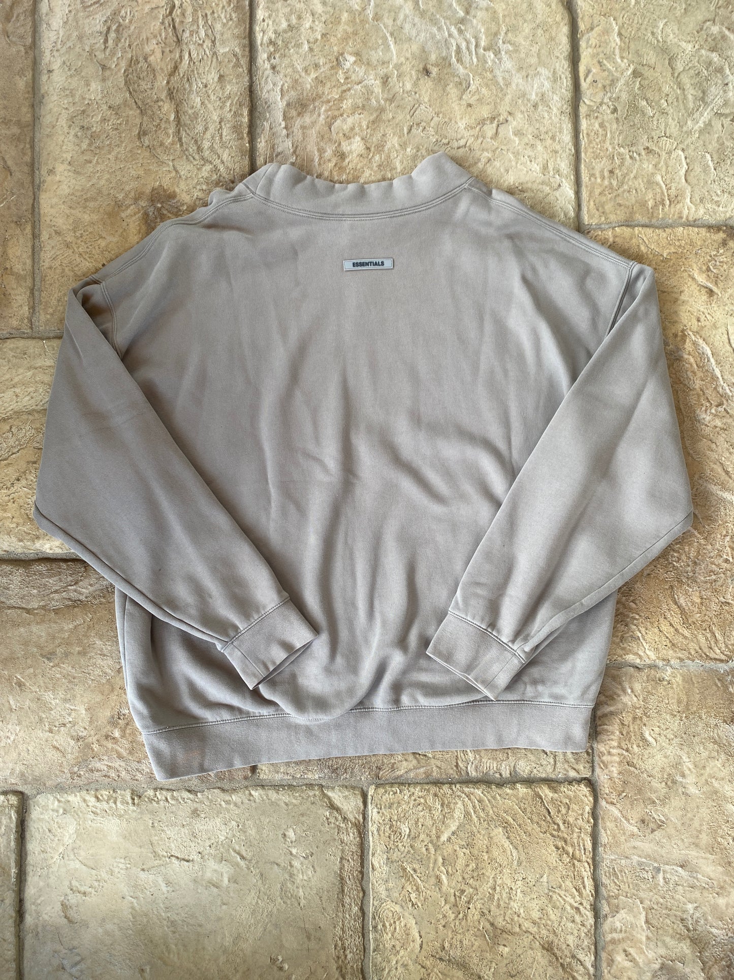 Fear of God Essentials Moss/Goat Mock Neck Sweater Sz 2XL