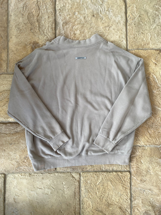Fear of God Essentials Moss/Goat Mock Neck Sweater Sz 2XL