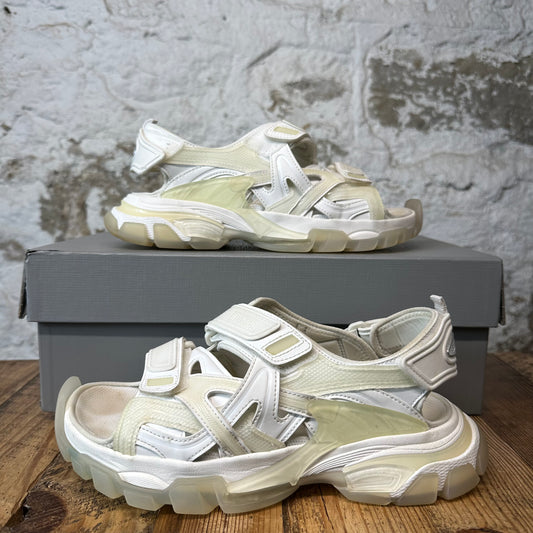 Balenciaga Track Strap White Clear Sandal Sz 6.5 (39)