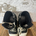 Rick Owens High Black Leather Milk Sneaker Sz 10 (43)