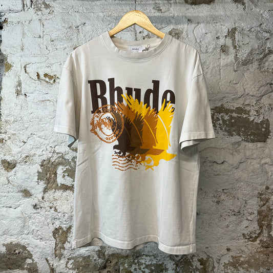 Rhude Tri Eagle T-shirt White Sz M