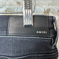 Amiri MX1 Brown Plaid Flannel Black Denim Jeans Sz 31