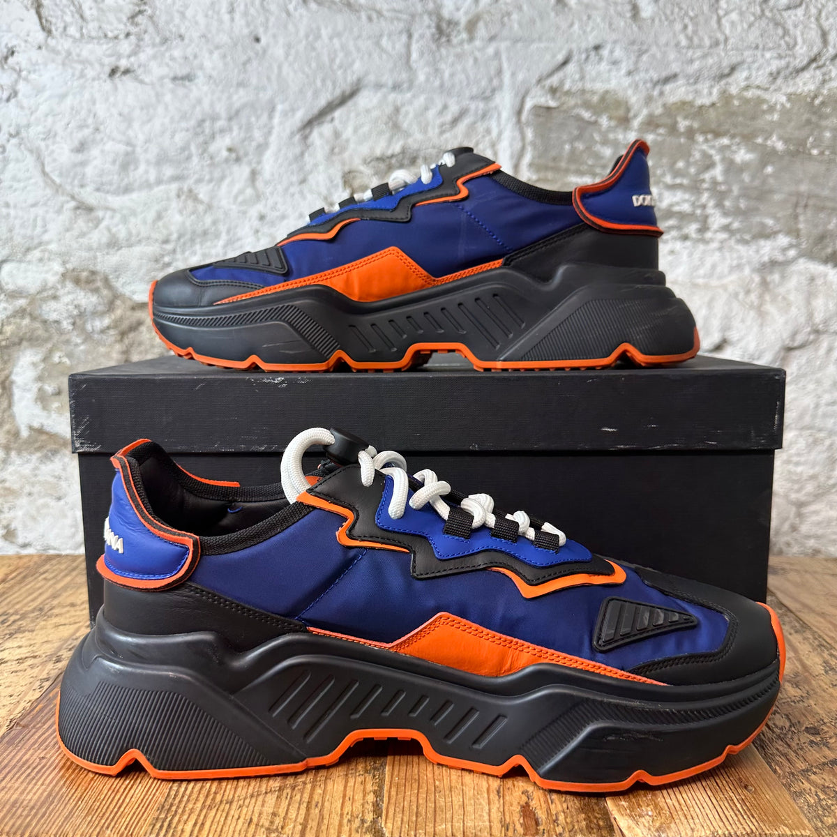Dolce Gabbana Black Orange Blue Daymaster Sneaker Sz 11 (44)