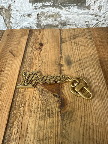 Louis Vuitton Lovers Gold Key Chain