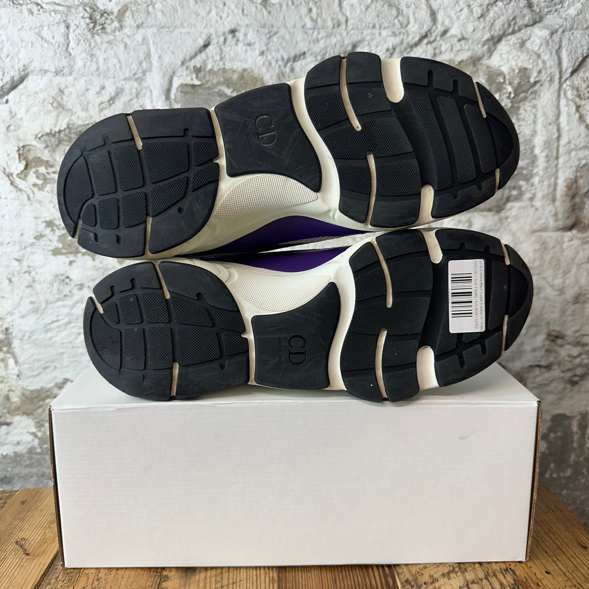 Dior B22 White Black Purple Sneaker Sz 13 (46)