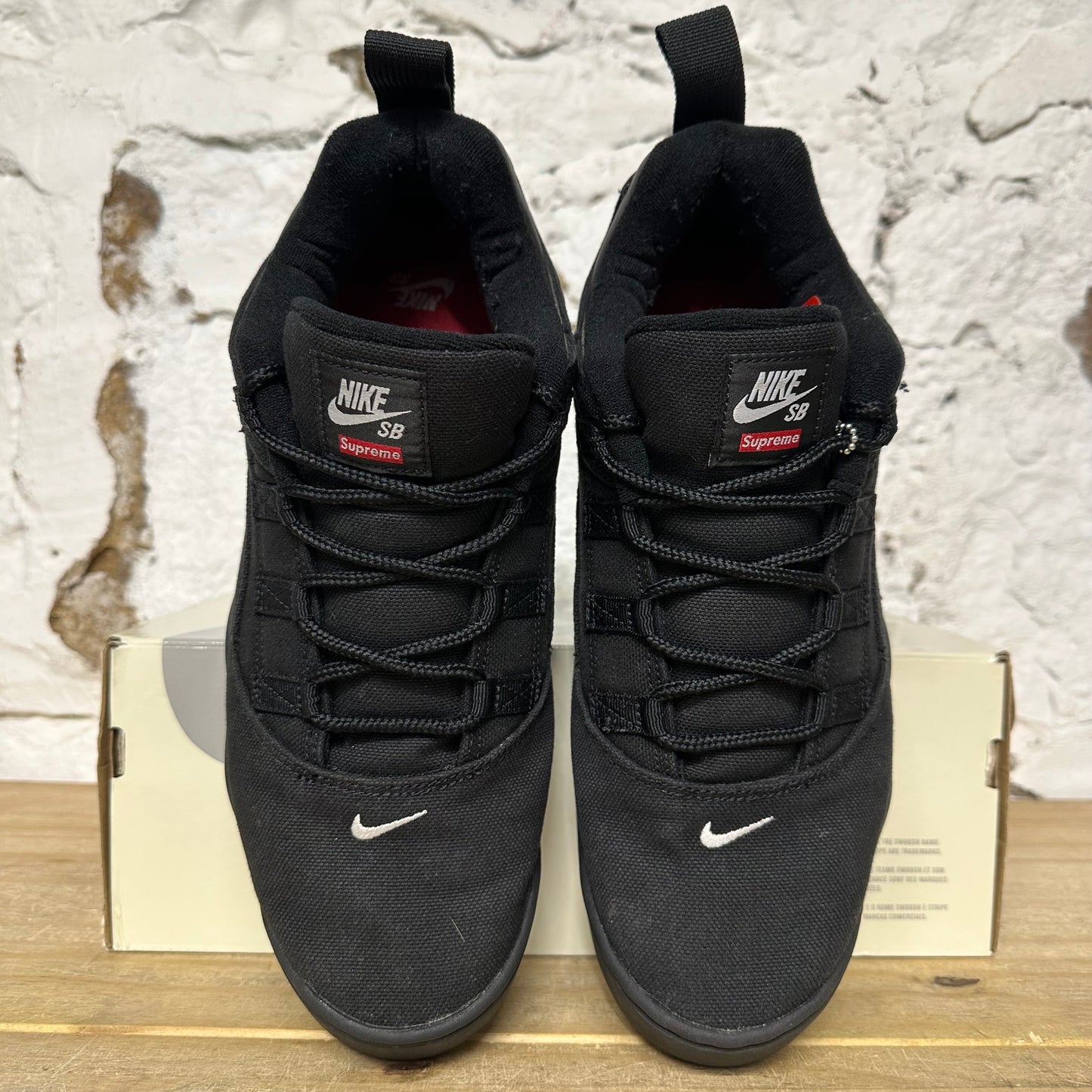 Nike SB Supreme Darwin Low Black Sz 12