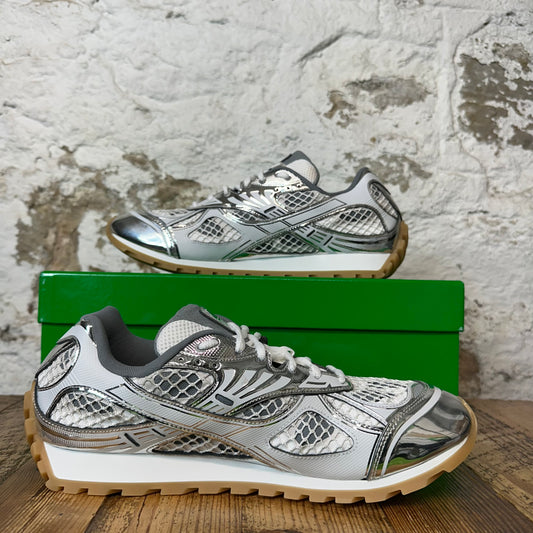 Bottega Veneta Silver White Orbit Sneaker Sz 12 (45) DS