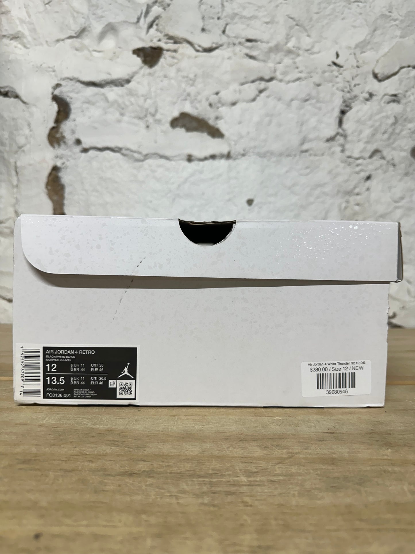 Air Jordan 4 White Thunder Sz 12 DS