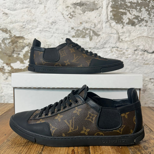 Louis Vuitton Slalom Brown Monogram Black Sneaker Sz 9.5 (8LV) No Box