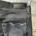 Amiri MX1 Black Paisley Grey Denim Jeans Sz 34