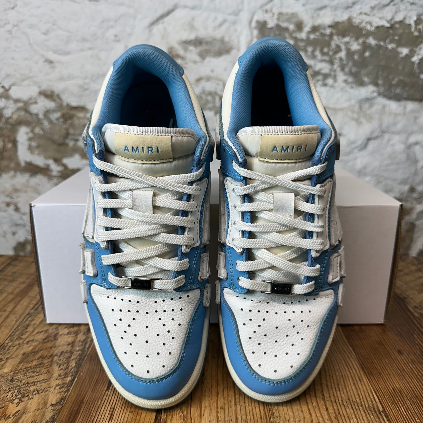Amiri White Skeleton Sky Blue White Sneaker Sz 9 (42)