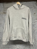 Fear of God Essentials Black Logo Hoodie Gray Sz L